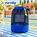 mervultg™ Ball Pocket Pickleball Pouch — Six-Ball Mesh Storage Bag with Clip
