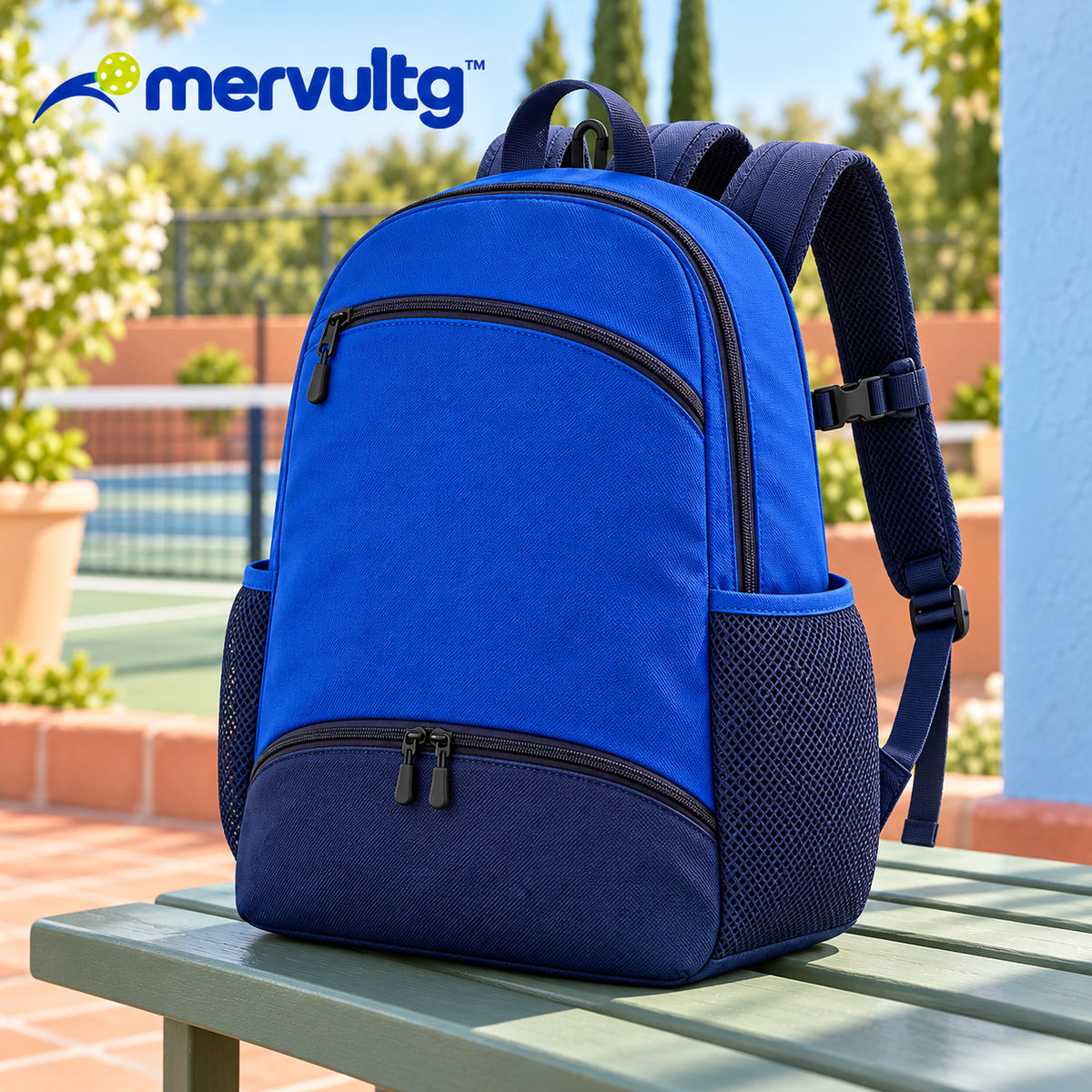 mervultg™ Baseline Pickleball Backpack — Four-Paddle Sports Bag with Separate Shoe Compartment